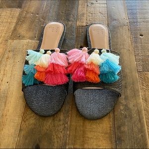 Tassel slip on Sandals